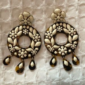 J. Crew tortoise and enamel earrings